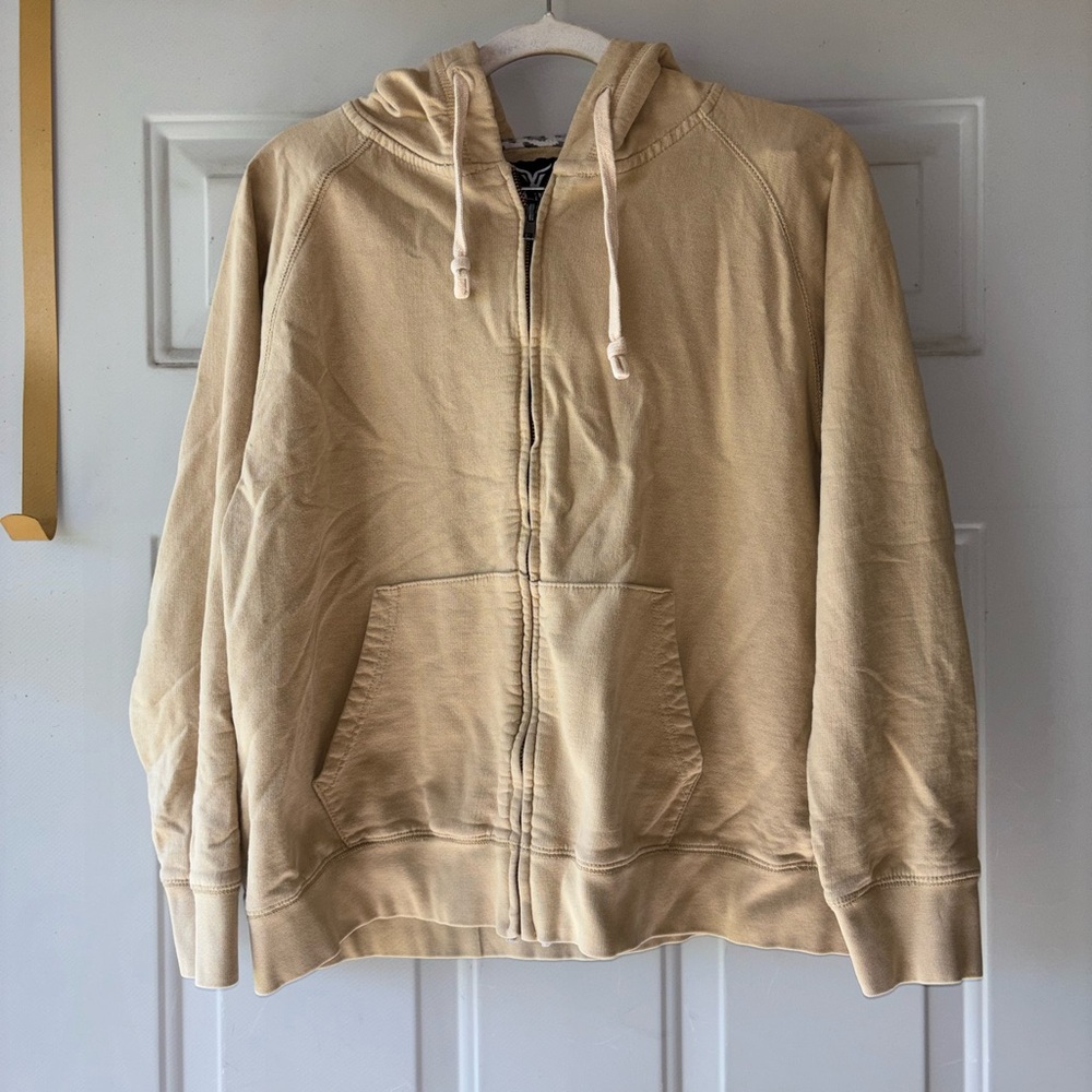 Wilfull tan zip hoodie size L